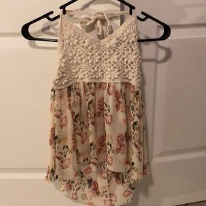 LA hearts around the neck tie tank!